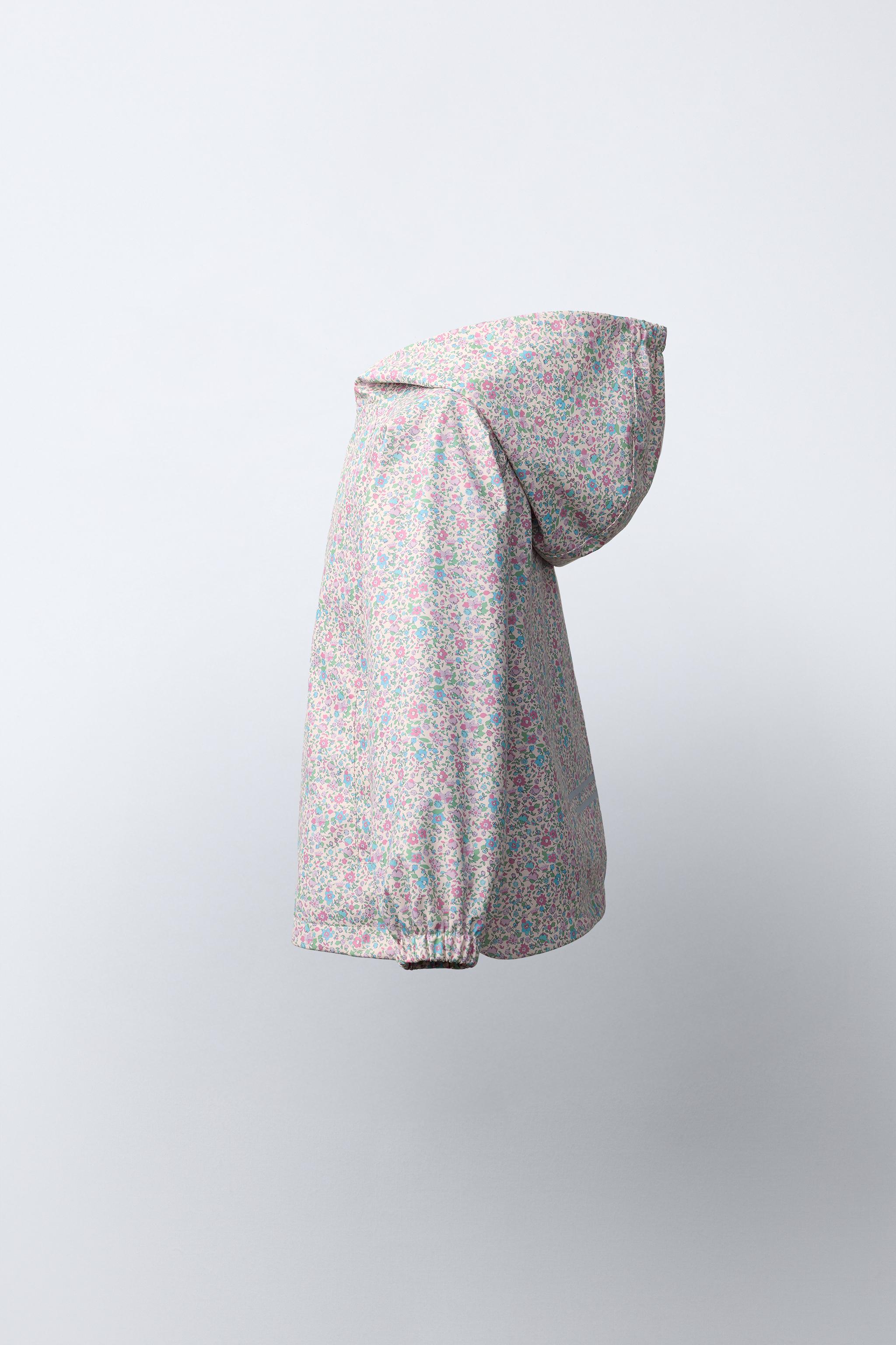 RUBBERIZED FLORAL WATER REPELLENT RAINCOAT